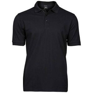 Tee Jays Mens Luxury Stretch Pique Polo Shirt / Black